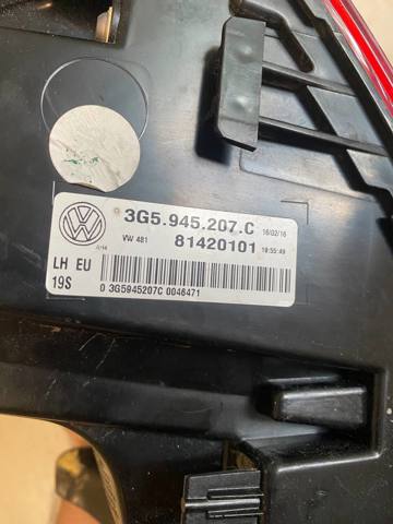 3G5945207C Фонарь задний левый внешний купить Харьков