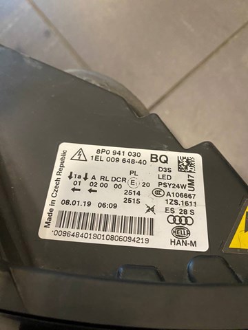 8P0941030BQ VAG Правая фара купить в Винница