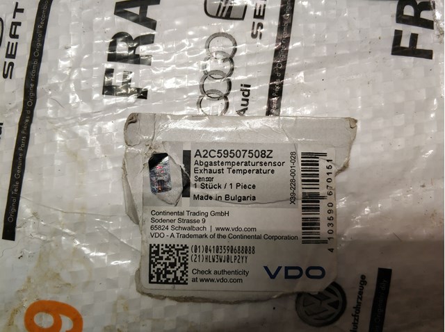 A2C59507508Z CONTINENTAL Датчик температуры отработавших газов (ОГ), после катализатора купить в Каменское