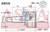 Шарнир равных угловых скоростей передний DH14 ASVA