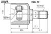 Шарнир угловых скоростей внутренний передний HYIUNF ASVA
