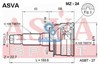 Шарнир привода наружный MZ24 ASVA