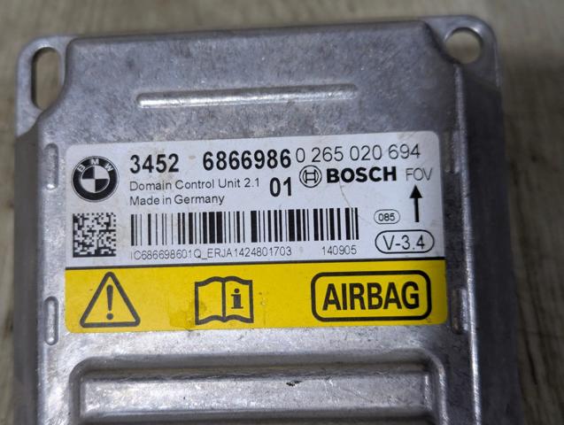 BMW 34526866986 Модуль-процессор управления подушкой безопасности (ЭБУ AIRBAG) в наличии Ровно