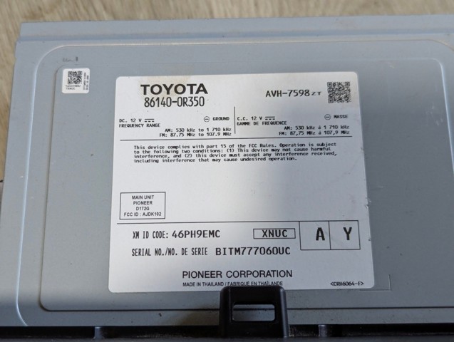 TOYOTA 861400R350 Дисплей многофункциональный в наличии Николаев