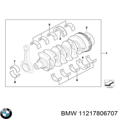 Вал коленчатый и маховик 11217806707 BMW