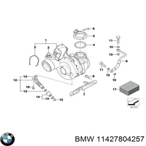 Трубка отвода картерных газов 11427804257 BMW