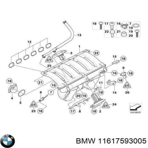 Коллектор впускной 11617593005 BMW