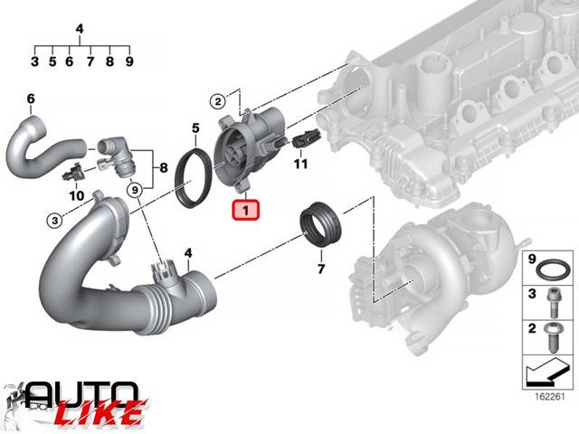 BMW 13627788744 Датчик потока (расхода) воздуха, расходомер M.A.F. - (Mass Airflow) в наличии Днепр