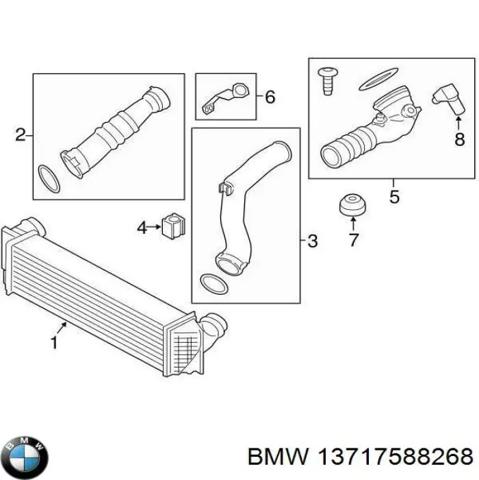 Шланг интеркуллера 13717588268 BMW