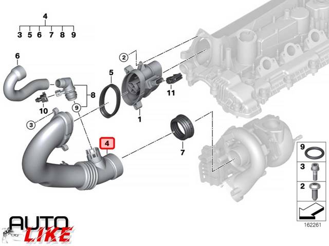 BMW 13717794172 Патрубок расходомера воздуха в наличии Тернополь