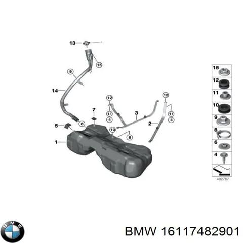 Пробка бензобака 16117482901 BMW
