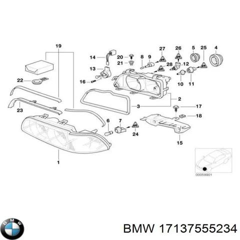 Расширительный бачок охлаждения 17137555234 BMW
