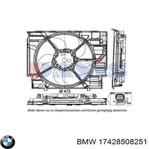 Диффузор радиатора охлаждения в сборе с мотором 17428508251 BMW