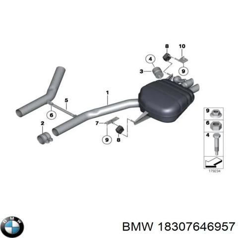 Глушитель задний 18307646957 BMW
