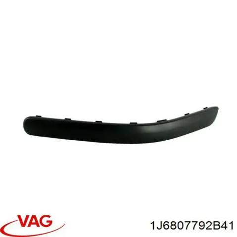 Молдинг бампера заднего, правый 1J6807792B41 VAG