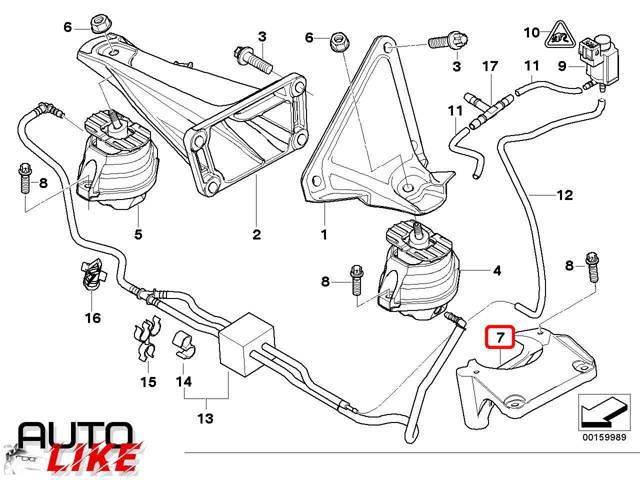 BMW 22116761117 Кронштейн подушки (опоры) двигателя левой в наличии Тернополь