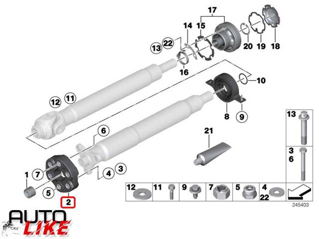 26117542238 BMW Муфта кардана эластичная передняя купить в Киев