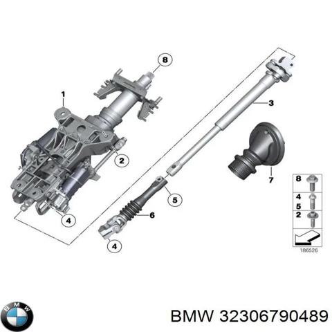 Карданчик вала рулевой колонки, нижний 32306790489 BMW