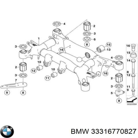 Балка задней подвески, подрамник 33316770827 BMW