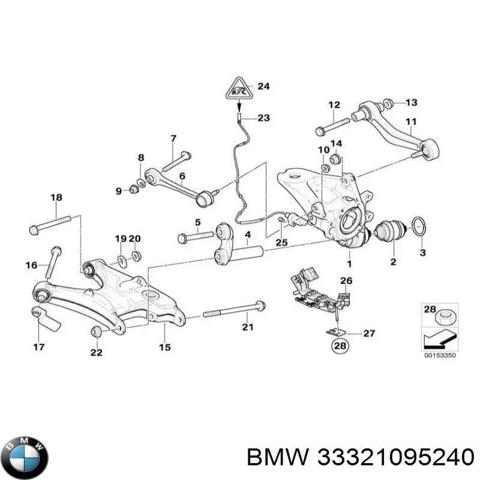 Цапфа правая 33321095240 BMW
