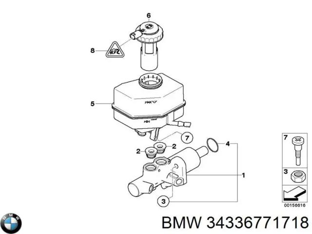 Бачок ГТЦ 34336771718 BMW