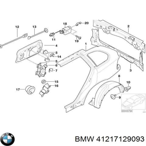 Боковая часть задняя левая 41217129093 BMW