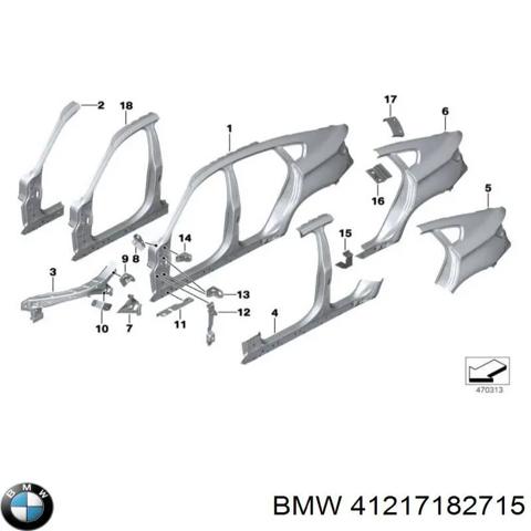 Боковая часть задняя левая 41217182715 BMW