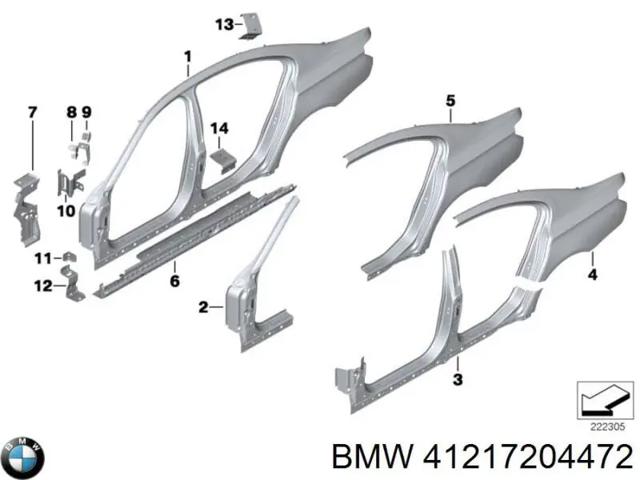 Крыло заднее правое 41217204472 BMW