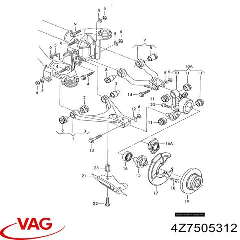 Балансир задний правый 4Z7505312 VAG