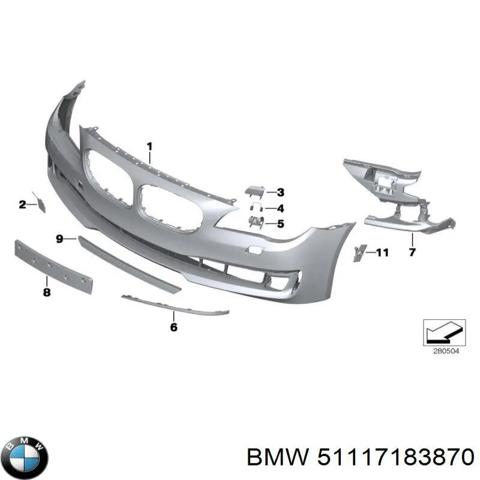 Решетка на бампер 51117183870 BMW