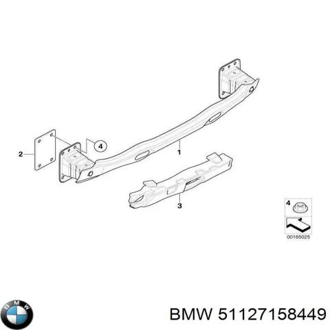 51127158449 BMW Усилитель бампера заднего купить в Киев
