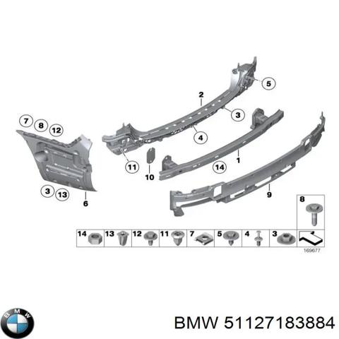 Шина бампера заднего 51127183884 BMW