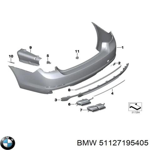 Наонечник глушителя 51127195405 BMW