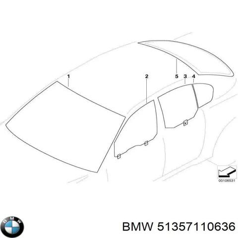 Стекло заднее правое 51357110636 BMW