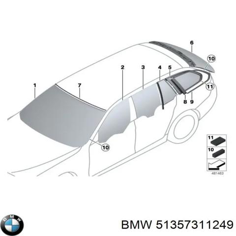 Форточка двери треугольник, задней, левой 51357311249 BMW