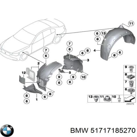 Подкрылок задний правый 51717185270 BMW