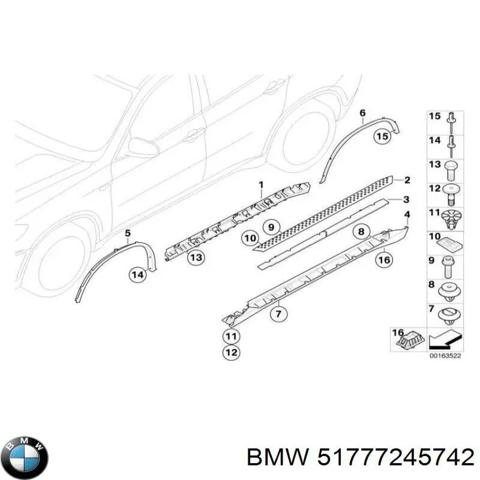 Накладка подножки 51777245742 BMW