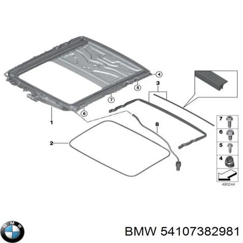 Детали люков облицовки кузова 54107382981 BMW