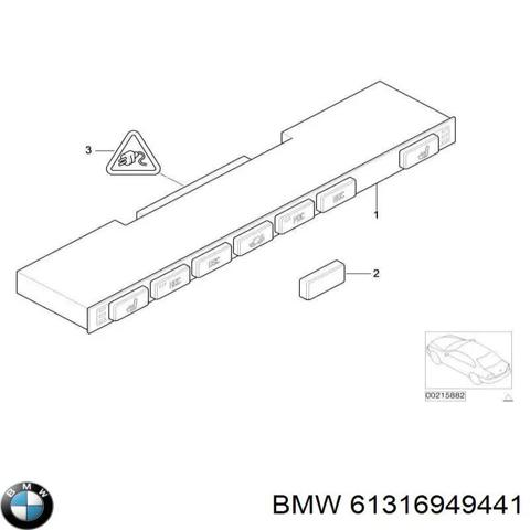 Блок кнопок центральной консоли 61316949441 BMW