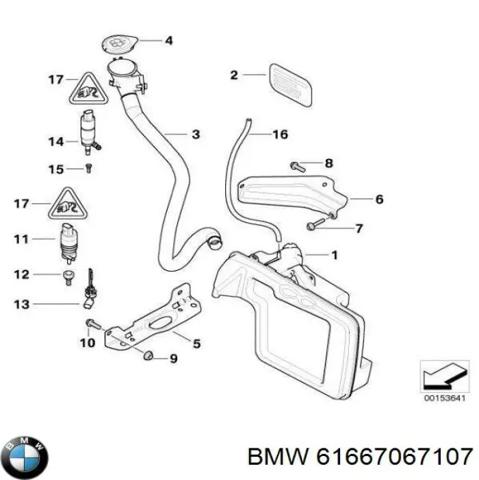 Бачок стеклоомывателя 61667067107 BMW