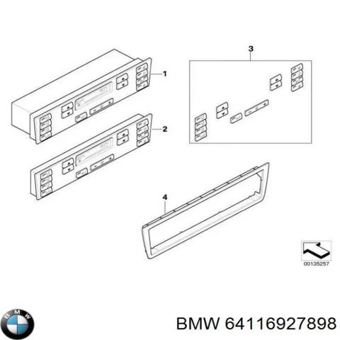 Механизм управления кондиционером 64116927898 BMW