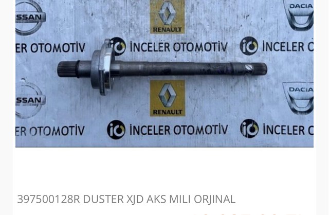 397500128R RENAULT Вал привода полуоси промежуточный купить в Сумы