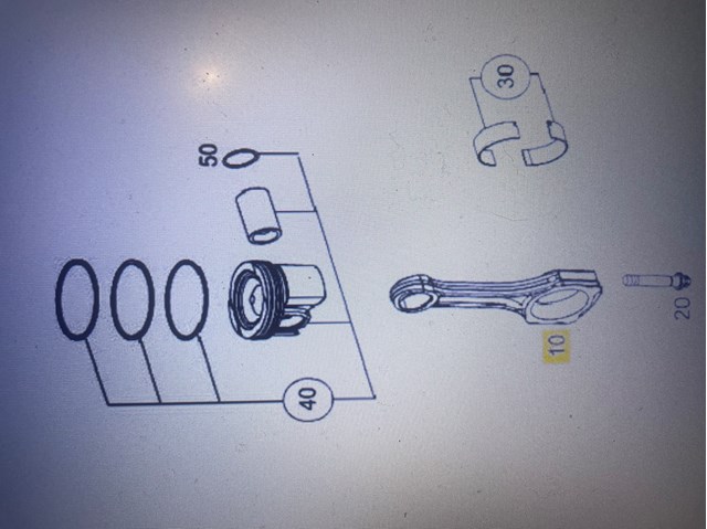 A6540300420 MERCEDES Шатун поршня двигателя купить в Полтава