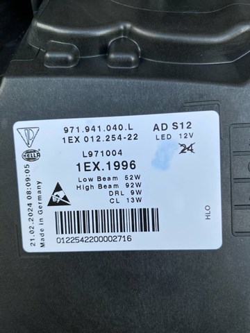971941040L PORSCHE Правая фара купить в Днепр