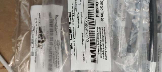 99160916500 PORSCHE Датчик износа тормозных колодок передний купить в Украина