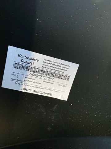 PORSCHE 9J0809035YGRV в наличии Запорожье