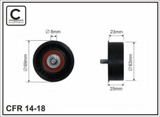 Паразитный ролик ГРМ 1418 CAFFARO