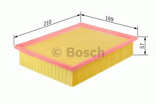 Bosch ,s3280 фільтр повітряний citroen xsara 1,9/2,0  00- peugeot 206 98- (16957210) 1457433280