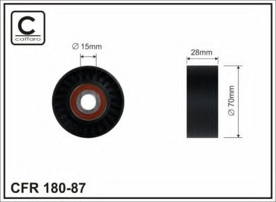 70x15x28 plastic ролик паска приводного skoda/vw/audi 1.2 tdi, 1.4tdi 180-87