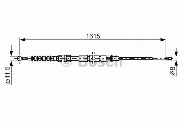 BOSCH 1987482328 Трос ручного тормоза задний правый/левый в наличии Одесса